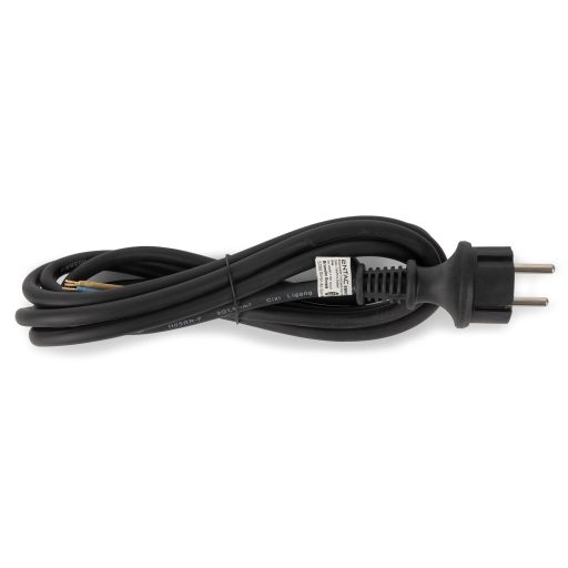 Entac Szerelhető hálózati kábel 3G1.5 3m Földelt Dugvillával Fekete IP44 (ERWC1.5-3-B-IP44)