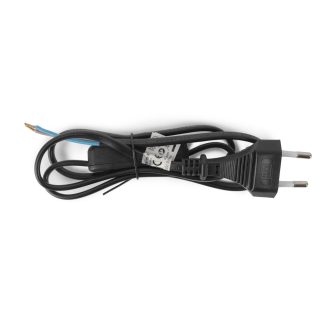   Entac Szerelhető hálózati kábel 2G0.75 100cm, Kétállású kapcsolóval, Fekete (ERWC20-1S-B)