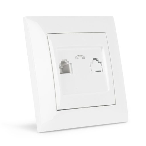 Entac Arnold süllyeszthető fali telefon csatlakozó Fehér (ERWPS-ARN-W)