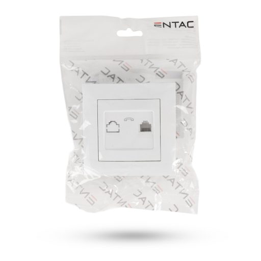 Entac Arnold süllyeszthető fali telefon csatlakozó Fehér (ERWPS-ARN-W)