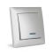 Entac 101 Arnold süllyeszthető fali kapcsoló visszajelző LED egypólusú Ezüst (ERWS11L-ARN-S)