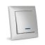 Entac 101 Arnold süllyeszthető fali kapcsoló visszajelző LED egypólusú Ezüst (ERWS11L-ARN-S)
