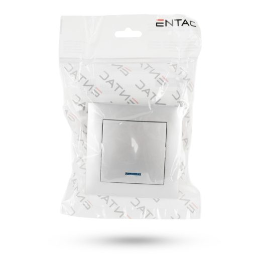 Entac 101 Arnold süllyeszthető fali kapcsoló visszajelző LED egypólusú Ezüst (ERWS11L-ARN-S)