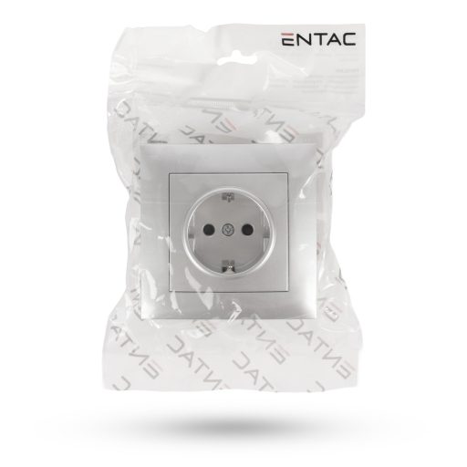 Entac Arnold süllyeszthető fali aljzat földelt Ezüst (ERWS1E-ARN-S)