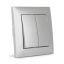 Entac 105 Arnold süllyeszthető fali kapcsoló csillárkapcsoló Ezüst (ERWS21-ARN-S)
