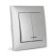 Entac 105 Arnold süllyeszthető fali kapcsoló LED visszajelző csillárkapcsoló Ezüst (ERWS21L-ARN-S)