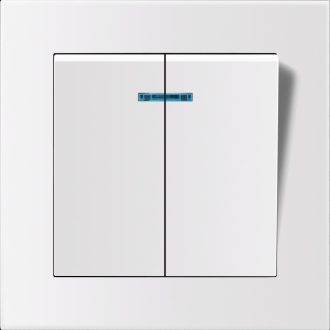   Entac 105 Arnold süllyeszthető fali kapcsoló LED visszajelző csillárkapcsoló Fehér (ERWS21L-ARN-W)