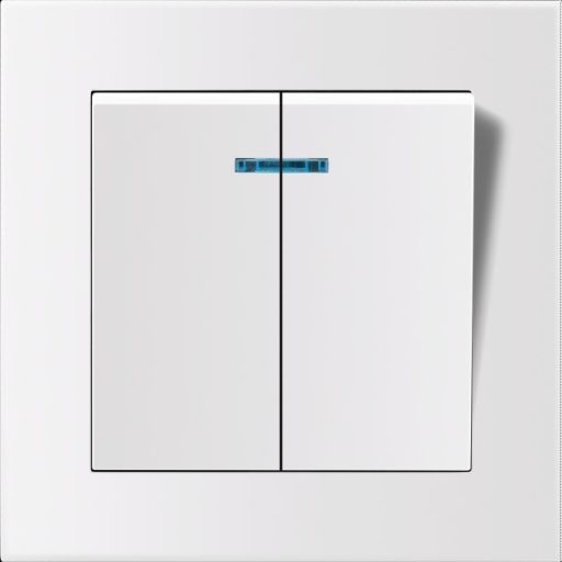 Entac 105 Arnold süllyeszthető fali kapcsoló LED visszajelző csillárkapcsoló Fehér (ERWS21L-ARN-W)