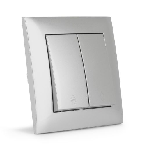 Entac 106+6 Arnold süllyeszthető dupla váltókapcsoló Ezüst (ERWS22-ARN-S)