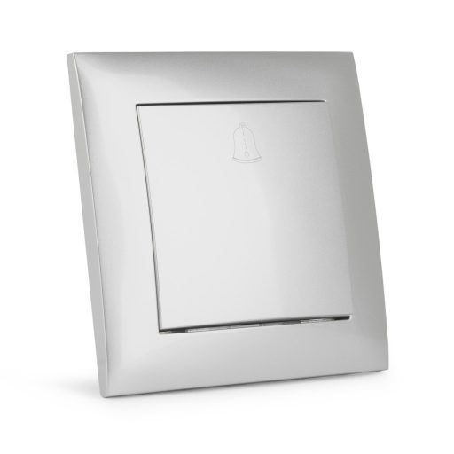 Entac Arnold süllyeszthető nyomó csengőkapcsoló Ezüst (ERWSDB-ARN-S)