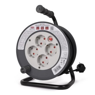   Entac Kábeldobos Hosszabbító 4 Foglalat 10m 3G1.0 (ESCRG4-10-1.0)