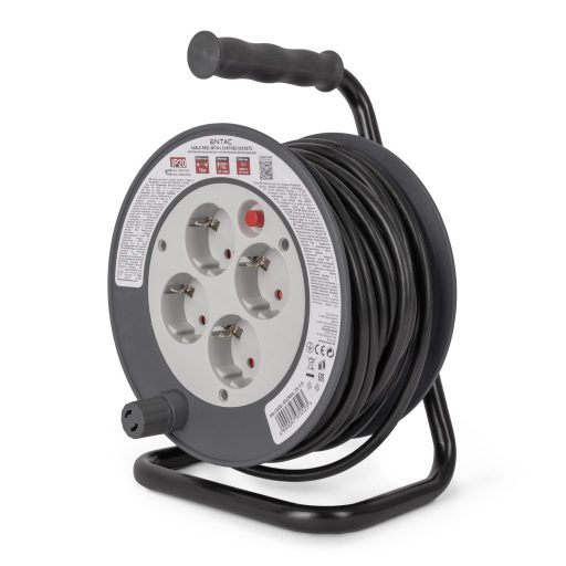 Entac Kábeldobos Hosszabbító 4 Foglalat 15m 3G1.0 (ESCRG4-15-1.0)