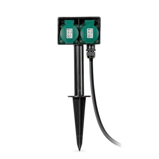 Entac O1S Leszúrható Kerti Elosztó 2 Foglalat 1.5m IP44 (ESE1.5G2-1.5-IP44S)