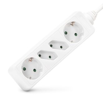   Entac M1 Elosztó 4 Foglalat 2x16A 2x2.5A 1,5m 3G1.5 (ESE1.5G2X2-1.5)