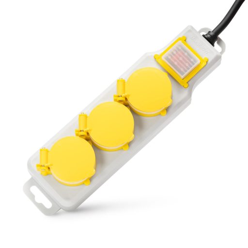 Entac O1 Elosztó 3 Foglalat Kapcsolóval IP44 5m 3G1.5 (ESE1.5G3-5-SW-IP44)