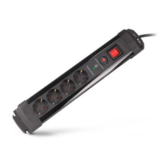   Entac Elosztó 4 Foglalat Kapcsolóval 2m 3G1.5 Túlfesz.védelemmel (ESE1.5G4-2-SW-SP)