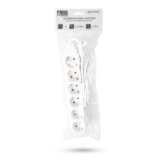 Entac S1 Elosztó 6 Foglalat 1.5m 3G1.5 (ESE1.5G6-1.5)