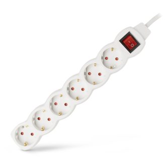   Entac S1 Elosztó 6 Foglalat Kapcsolóval 3m 3G1.5 (ESE1.5G6-3-SW)