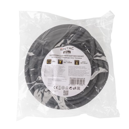 Entac Lengő IP44 Hosszabbító 20m (ESEC44G-20)