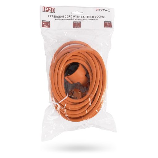 Entac Lengő Hosszabbító 10m Narancssárga 3G1.5 (ESECG1.5-10-O)