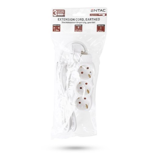 Entac S1 Elosztó 3 Foglalat 1,5m Laposfejű (ESEG3-1.5-F)