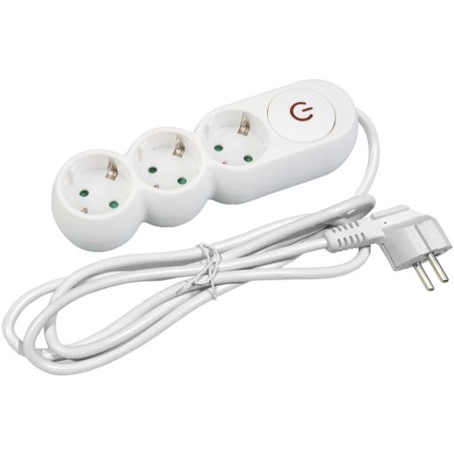 Entac D1 Elosztó 3 Foglalat Kapcsolóval 5m 3G1.5 (ESERS1.5G3-5-SW)