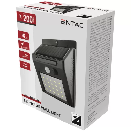 Entac Napelemes Műanyag Lámpa 2W SMD (ESL-2W-SMD-PL)