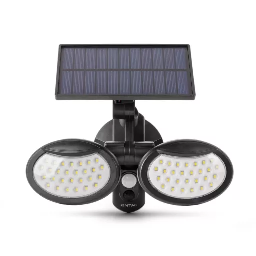 Entac Napelemes Műanyag Fali lámpa 10W SMD 2 fej mozgásérzékelővel (ESL2H-SMD)