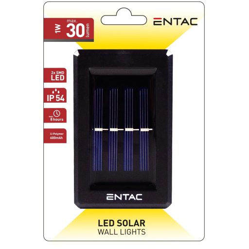 Entac Napelemes Műanyag Fali lámpa 1W 2 irányú világítás WW (ESL2W-1W)