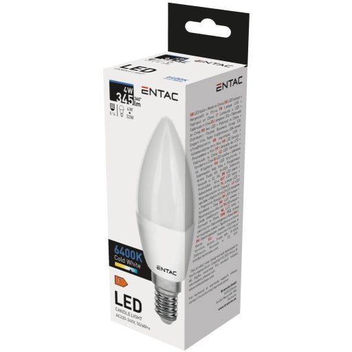 Entac LED Candle E14 4W CW 6400K (LLC14-4W-CW)