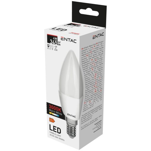 Entac LED Candle E14 4W WW 3000K (LLC14-4W-WW)