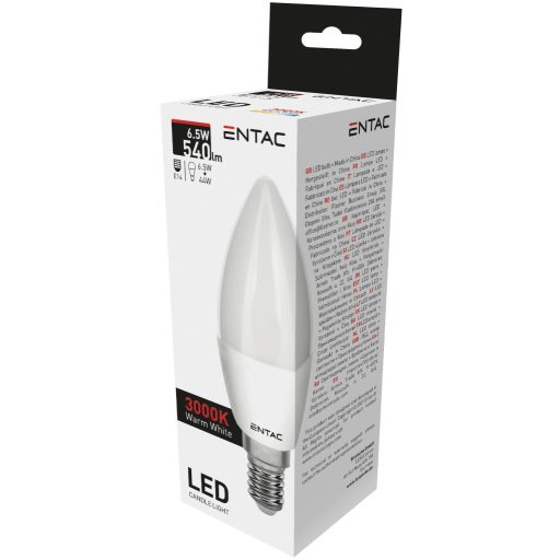 Entac LED Candle E14 6,5W WW 3000K (LLC14-6,5W-WW)