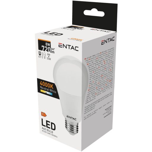 Entac LED Globe E27 8W NW 4000K (LLG27-8W-NW)