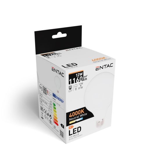 Entac LED G95 E27 12W NW 4000K (LLG95-12W-NW)
