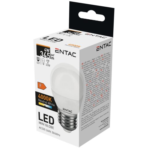 Entac LED Mini Globe E27 4W NW 4000K (LLMG27-4W-NW)
