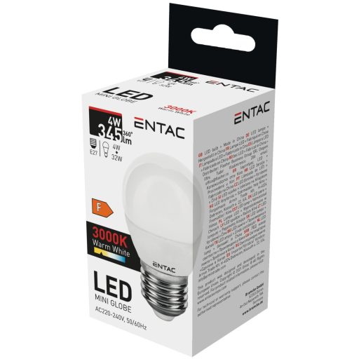 Entac LED Mini Globe E27 4W WW 3000K (LLMG27-4W-WW)