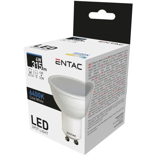 Entac LED Spot Wide Angle GU10 4W CW 6400K (LLSW-4W-CW)