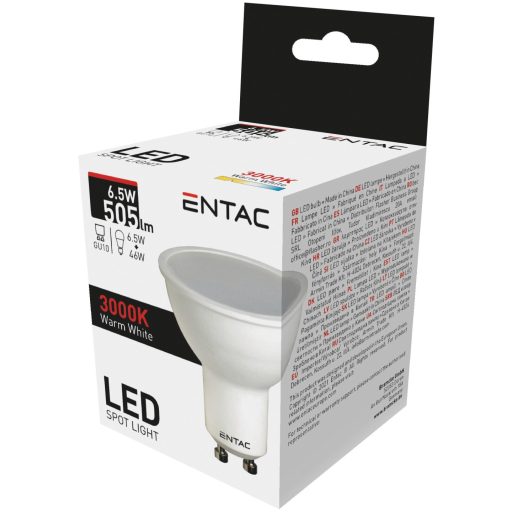 Entac LED Spot Wide Angle GU10 6,5W WW 3000K (LLSW-6,5W-WW)