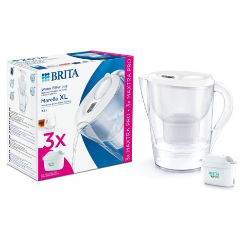  Brita Marella XL vízszűrő kancsó 3.5 liter fehér + 3db Maxtra Pro szűrőbetét (1052782) 