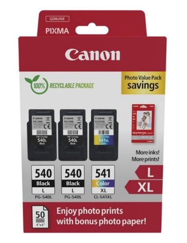  Canon PG-540L x2 + CL-541XL tintapatron + 50db fotó papír multipack (5224B015) 