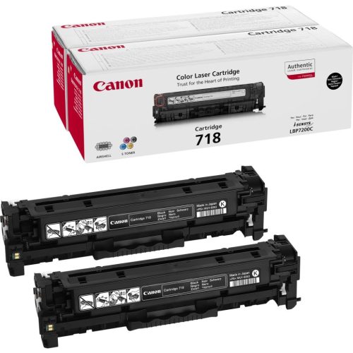  Canon 718VP fekete toner Twin Value Pack (2662B005) 