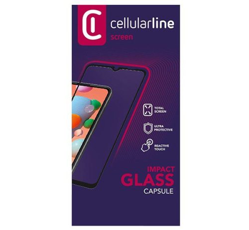  CELLULARLINE IMPACT GLASS CAPSULE képernyővédő üveg (2.5D full cover, íves, karcálló, ultravékony, 0.2 mm, 9H) FEKETE [Samsung Galaxy A30s ... 