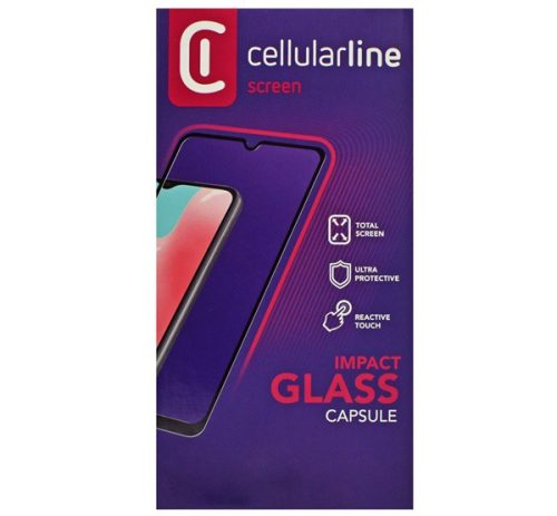  CELLULARLINE IMPACT GLASS CAPSULE képernyővédő üveg (2.5D full cover, íves, karcálló, ultravékony, 0.2 mm, 9H) FEKETE [Samsung Galaxy A32 5G ... 