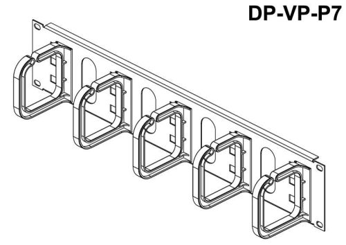  Conteg kábel rögzítő 19" 2U 80/80  (DP-VP-P7) 