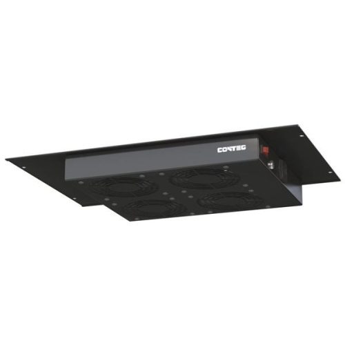  Conteg ventilátor panel + keret 19" 4-es (DP-VEL-04B) 