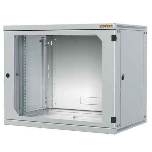  Conteg 9U 19" fali rack szekrény 600x600 szürke  (RUN-09-60/60) 