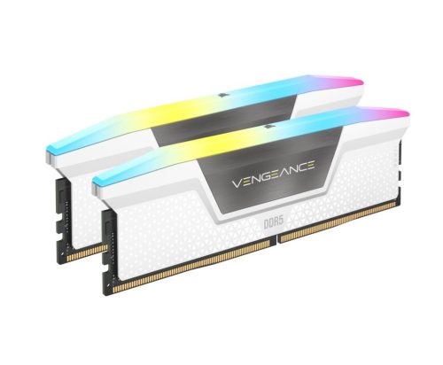  32GB 5200MHz DDR5 RAM Corsair VENGEANCE RGB White CL40 (2x16GB) (CMH32GX5M2B5200C40W) 