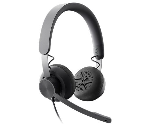 Logitech MSFT Teams Zone Wired mikrofonos fejhallgató fekete (981-000870) 