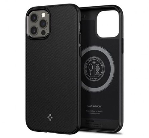  Spigen Mag Armor Apple iPhone 12/12 Pro MagSafe tok matt fekete (ACS01865) 