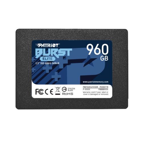  960GB Patriot 2,5" Burst Elite SSD meghajtó (PBE960GS25SSDR) 
